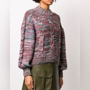 Stine Goya Size M • Gio Sweater Pink Green.